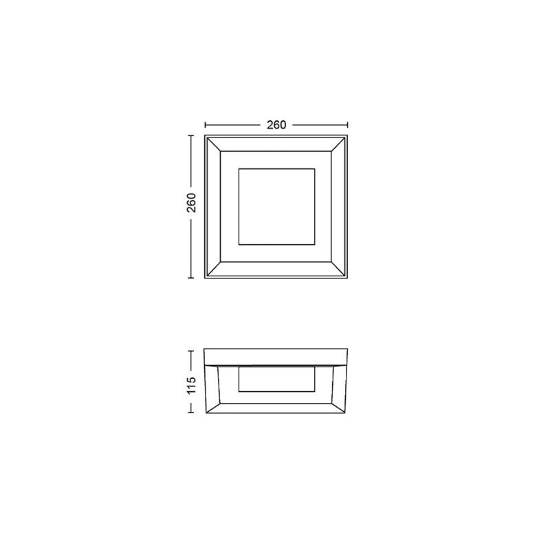 the philips hue econic smart out door light dimensions diagram