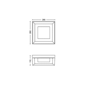 the philips hue econic smart out door light dimensions diagram