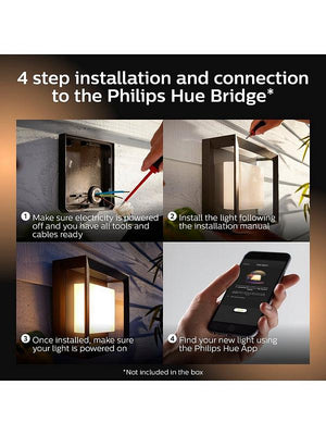 philips hue econic style smart outdoor light installation 4 step instructions