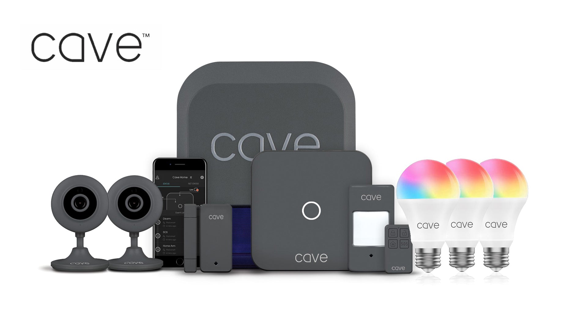 A collection of Veho cave system devices on a white background