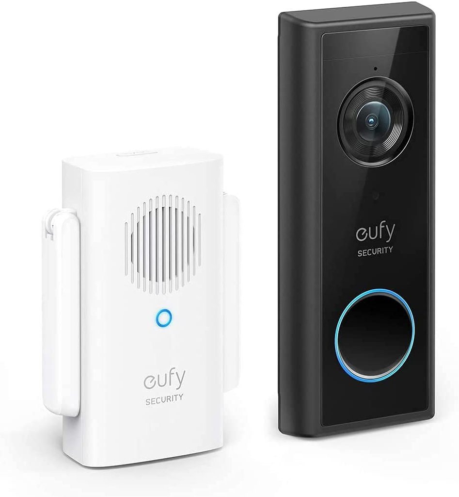 a eufy add on doorbell chime main unit and the eufy smart video doorbell