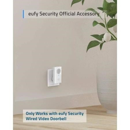 the eufy smart video doorbell additional siren plugged in to an electric wall socket 