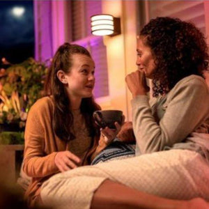 Philips Hue Lucca Outdoor Wall Light (Twin Pack)