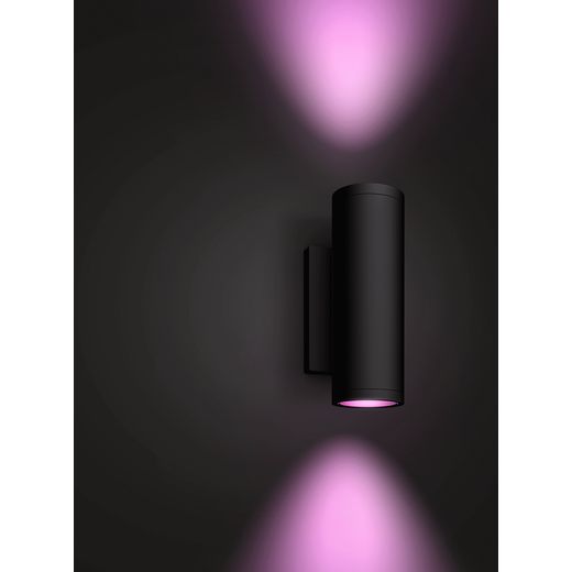 Philips Hue Colour Appear Outdoor Smart Wall Light  - Black