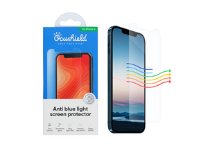 Ocushield cover packaging and an iphone 11 