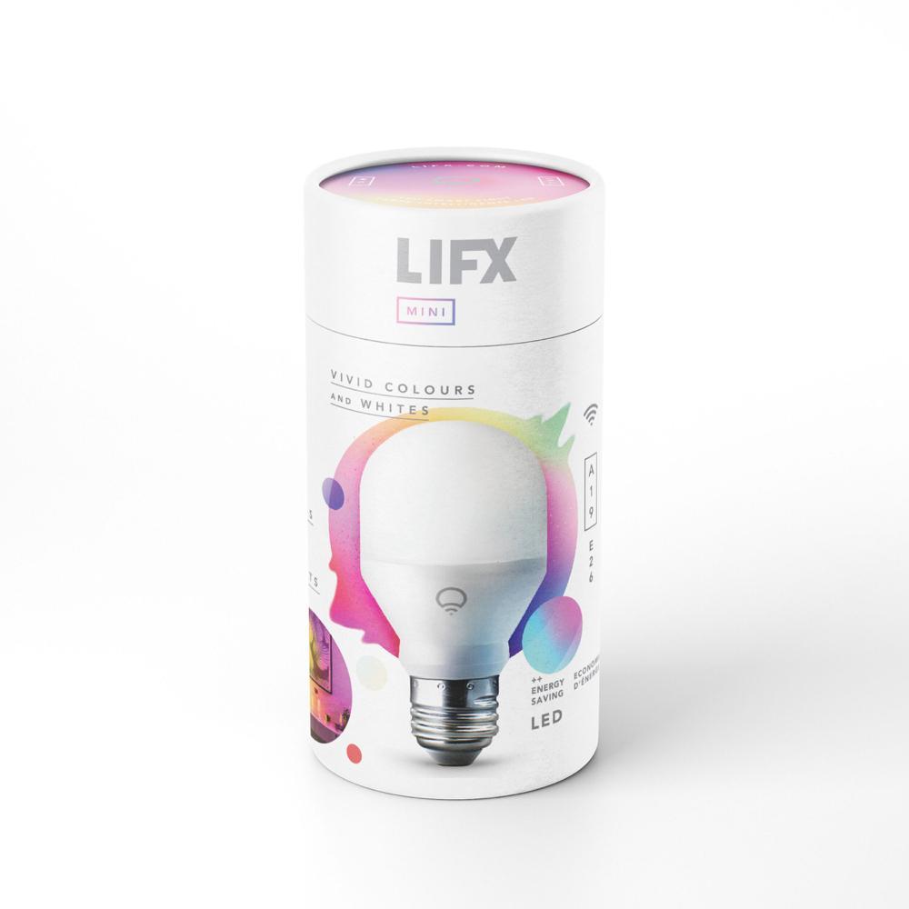 LIFX Mini light bulb in its packaging