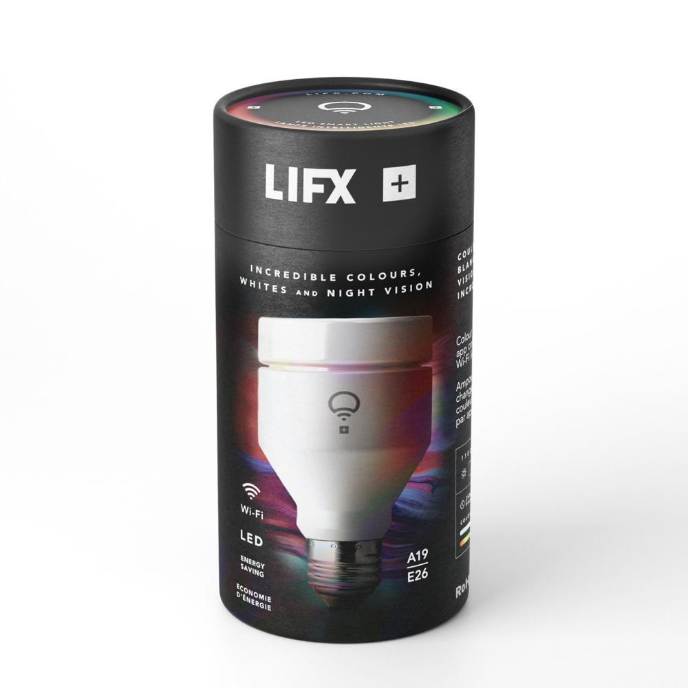 LIFX A60+ lightbulb in its packaging