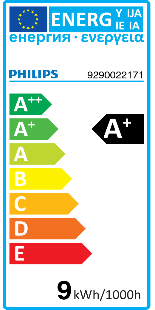 The philips hue energy rating card.  A+