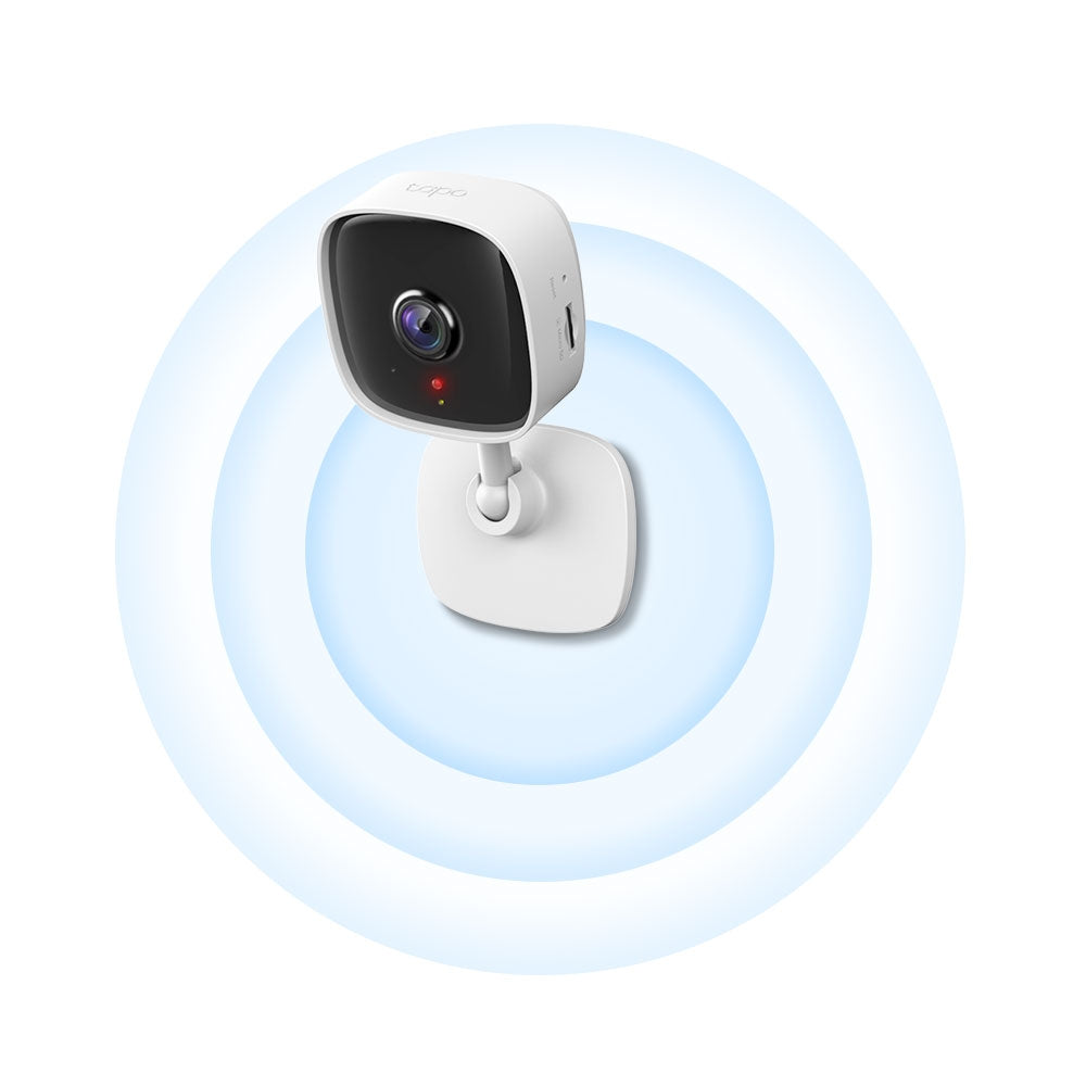 a tp link tapo c100 smart security camera inside concentric circles