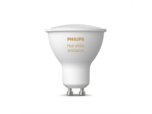 a philips hue smart gu10 light bulb