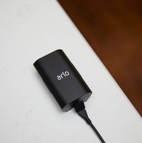 An Arlo wire free doorbell battery pack