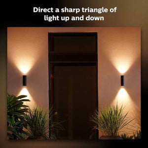 Philips Hue White and Colour Ambience Appear Outdoor Wall Light - White