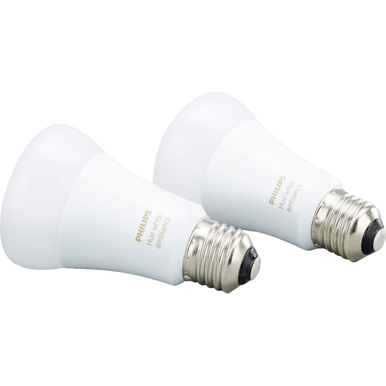 Philips Hue White Ambience Light Smart Light Bulb - E27 Fitting - Twin Pack