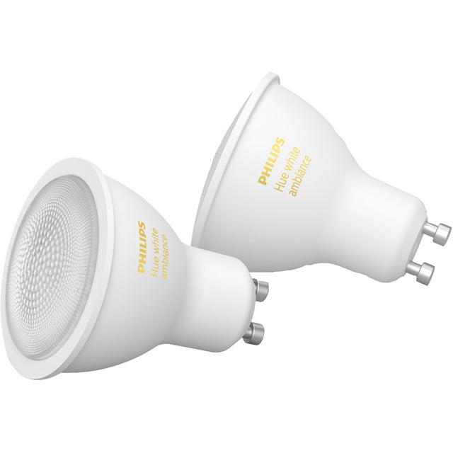 Philips Hue White Ambient Smart Light bulb - GU10 Spotlight - Twin Pack